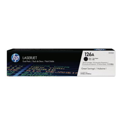 Hp 126A Original LaserJet Toner Cartridges (CE310AD), Black (package 2 each) Hp 126A Original LaserJet Toner Cartridges (CE310AD), Black (package 2 each)